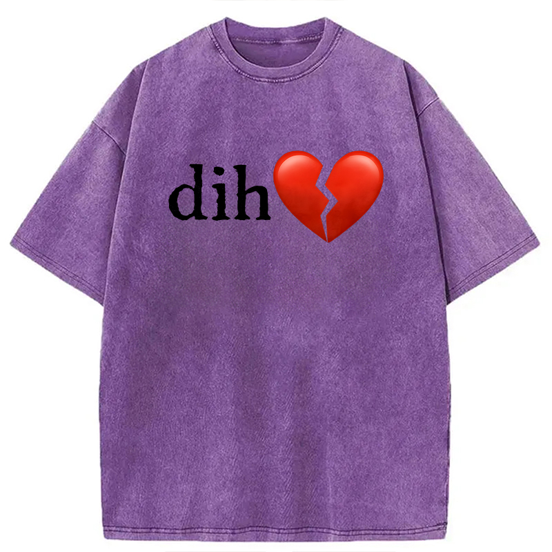 Modecanvas Dih Meme DTG Printing Washed T-Shirt