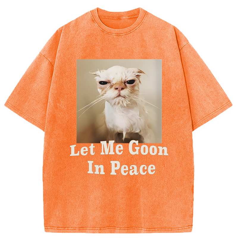 Modecanvas Let Me Gone In Peace DTG Printing Washed T-Shirt