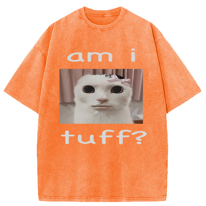 Modecanvas Am I Tuff? DTG Printing Washed T-Shirt