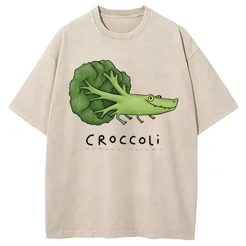 Modecanvas Croccoli DTG Printing Washed T-Shirt