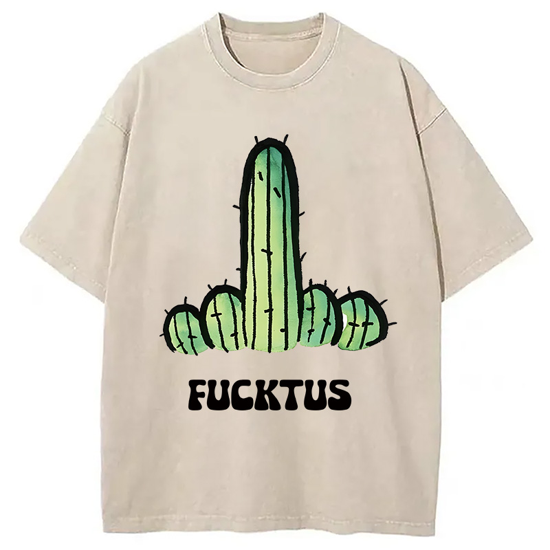 Modecanvas Fucktus DTG Printing Washed T-Shirt