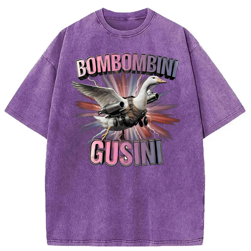 Modecanvas Bomb Bomb Bombini Gusini DTG Printing Washed T-Shirt