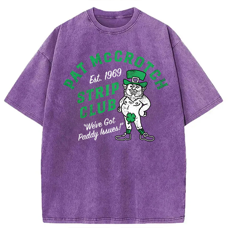 Modecanvas Pat McCrotch Strip Club DTG Printing Washed T-Shirt