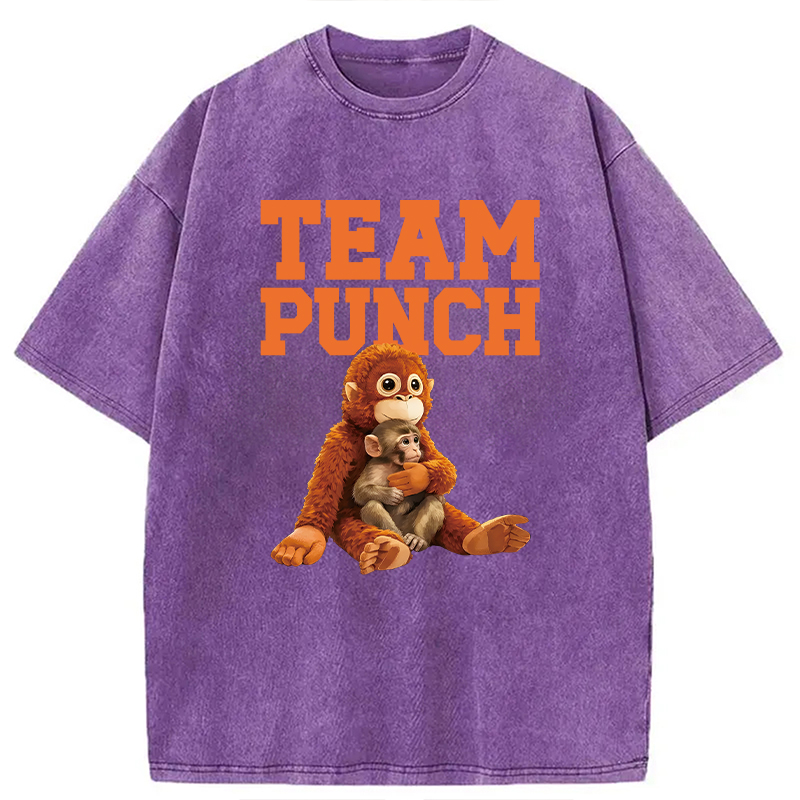 Modecanvas Punch The Monkey DTG Printing Washed T-Shirt