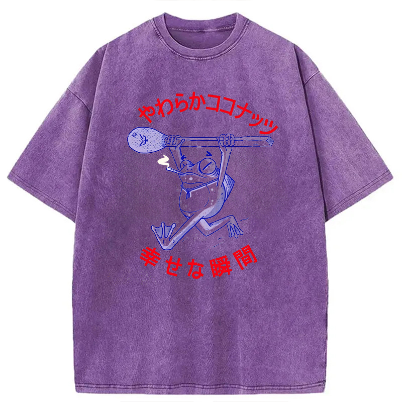 Modecanvas Lucky Moment DTG Printing Washed T-Shirt