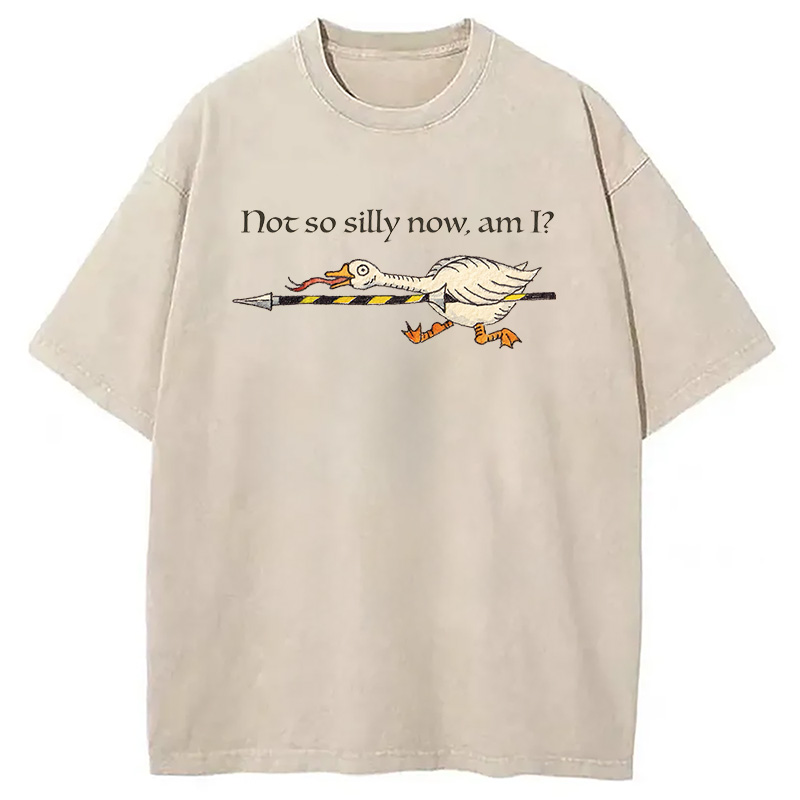 Modecanvas Not So Silly Now Am I? DTG Printing Washed T-Shirt