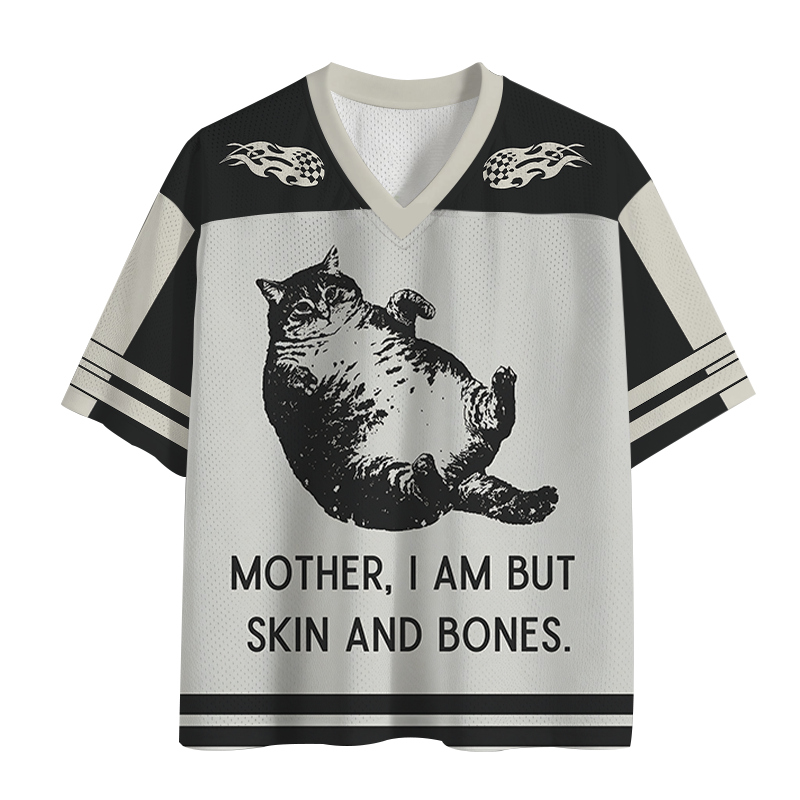 Modecanvas Overweight Cat Mesh Jersey-modecanvas