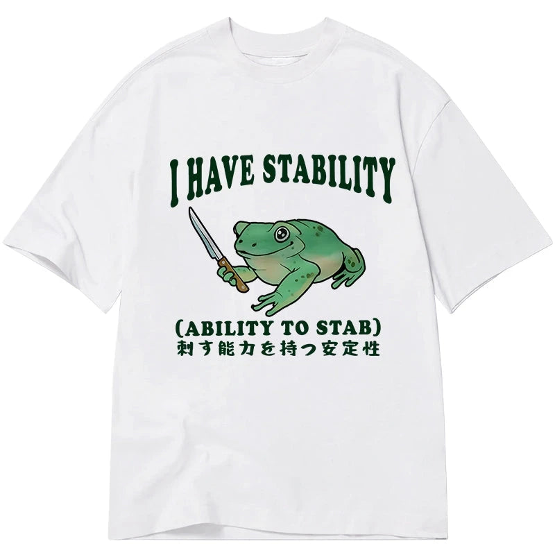 Modecanvas Mentally Stable Assassin Frog DTG Printing Classic T-Shirt-modecanvas