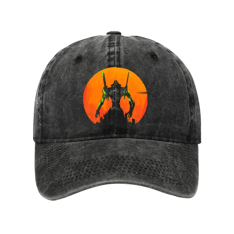 Modecanvas Robot Warrior Vintage Washed Cap-modecanvas
