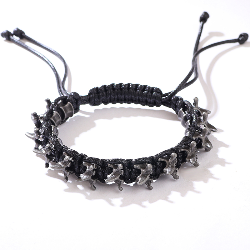 Modecanvas Dark Dragon Bone Braided Bracelet-modecanvas