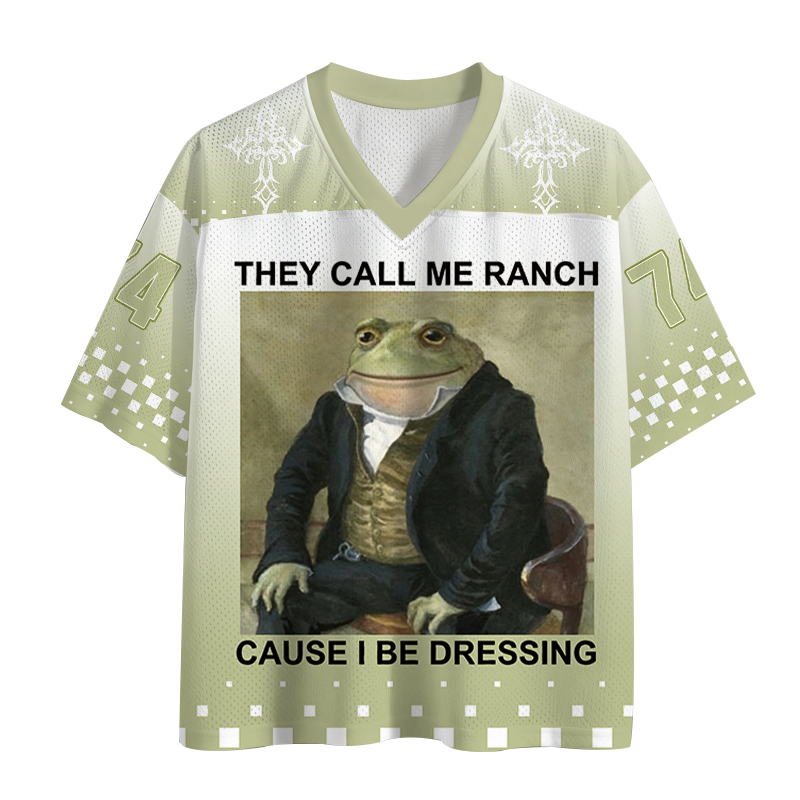 Modecanvas They Call Me Ranch Cause I Be Dressing Mesh Jersey-modecanvas