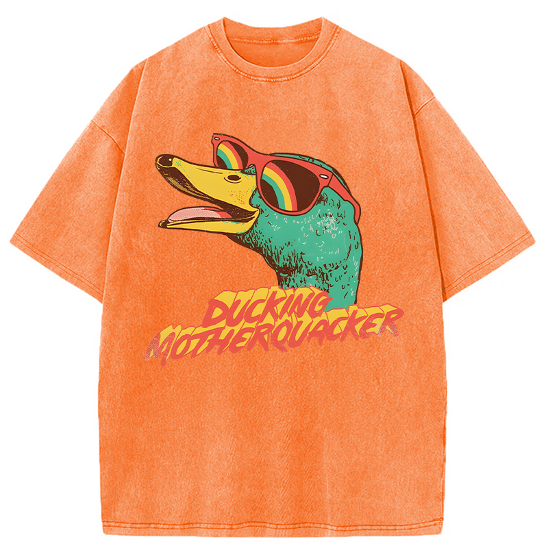 Modecanvas Ducking Motherquacker DTG Printing Washed T-Shirt
