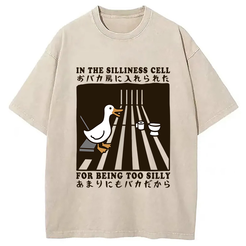 Modecanvas Silly Goose In The Silliness Cell Washed T-Shirt