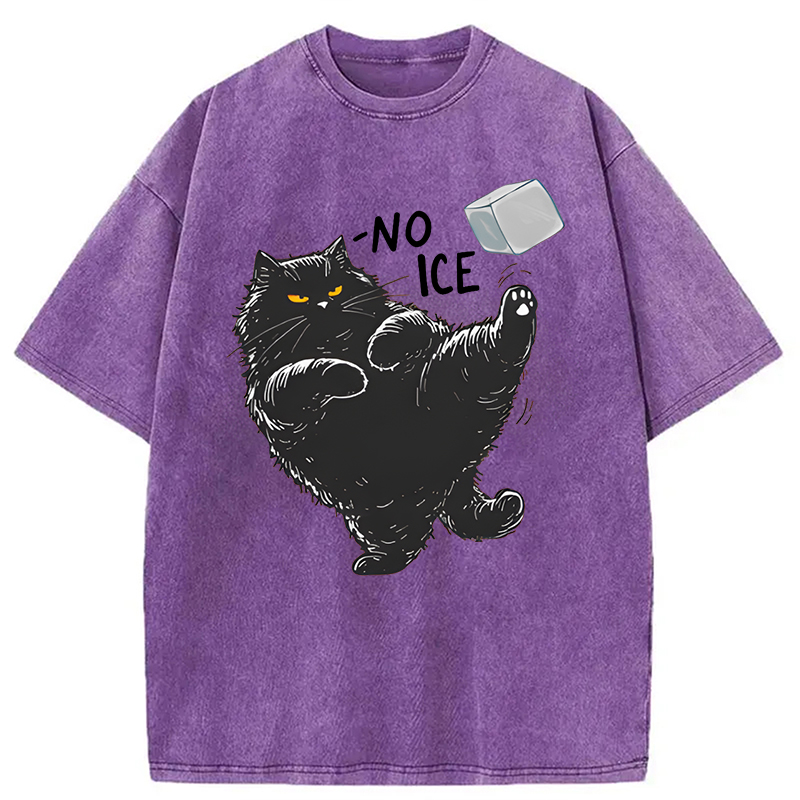 Modecanvas No Ice Cat DTG Printing Washed T-Shirt