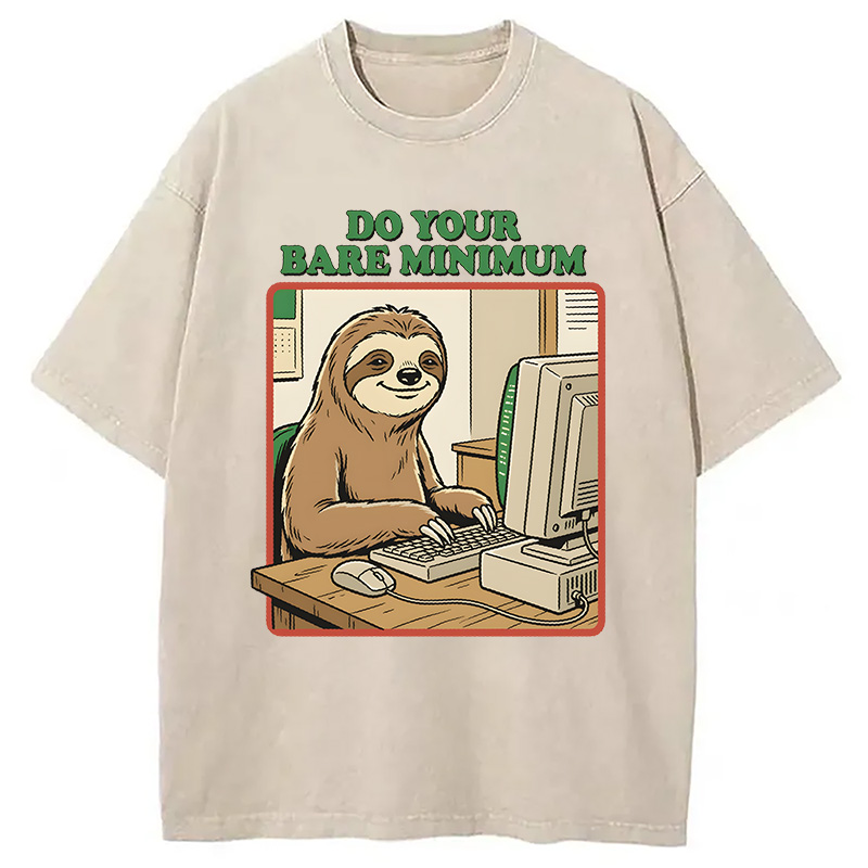 Modecanvas Do Your Bare Minimum DTG Printing Washed T-Shirt