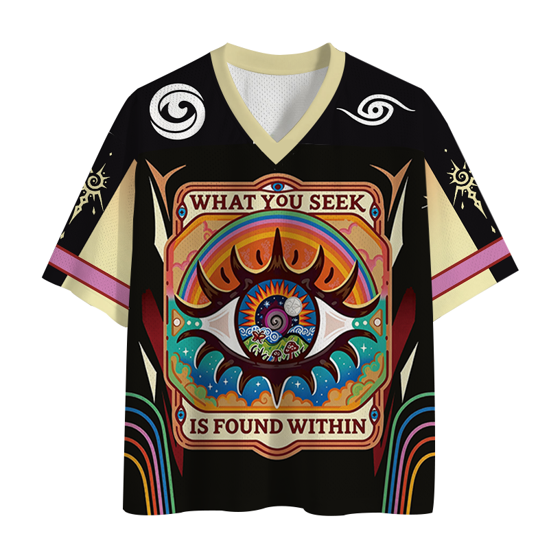 Modecanvas What You Seek Is Found Within Mesh Jersey-modecanvas