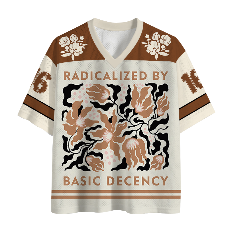 Modecanvas Radicalized By Basic Decency Flower Mesh Jersey-modecanvas