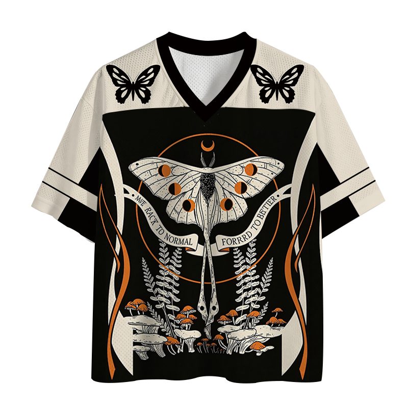 Modecanvas Gothic Moth Mesh Jersey-modecanvas