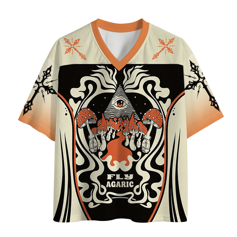 Modecanvas Mystic Mushroom Vibes Mesh Jersey-modecanvas