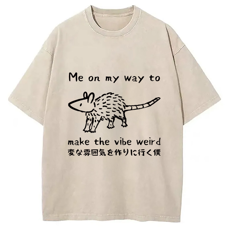 Modecanvas Making The Vibe Weird Washed T-Shirt