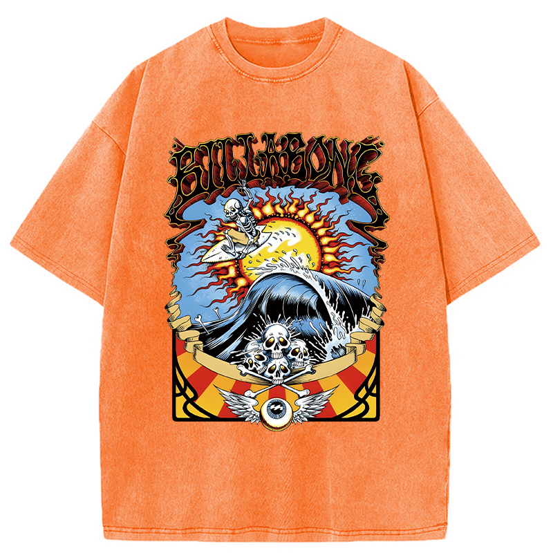 Modecanvas Big Labone Bone DTG Printing Washed T-Shirt