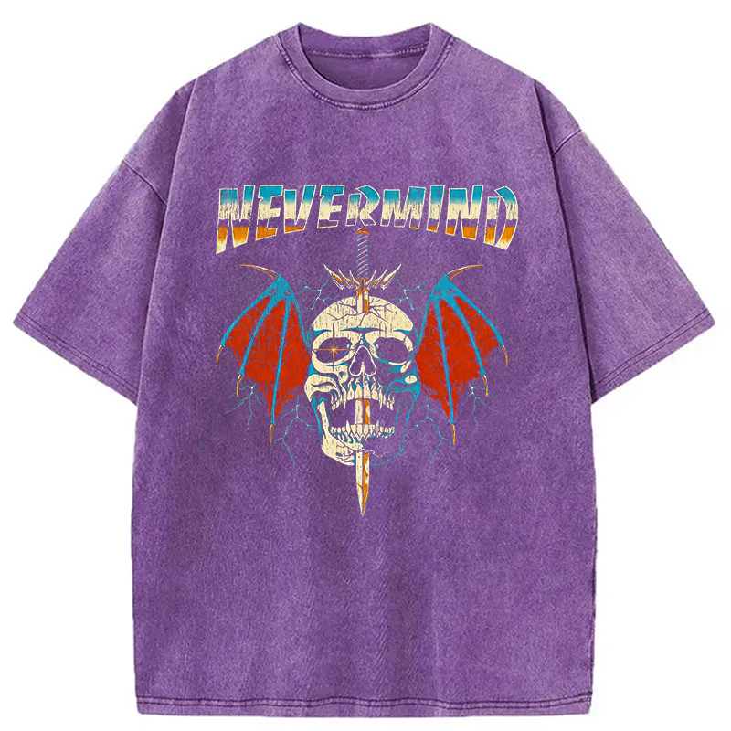 Modecanvas Nevermind DTG Printing Washed T-Shirt