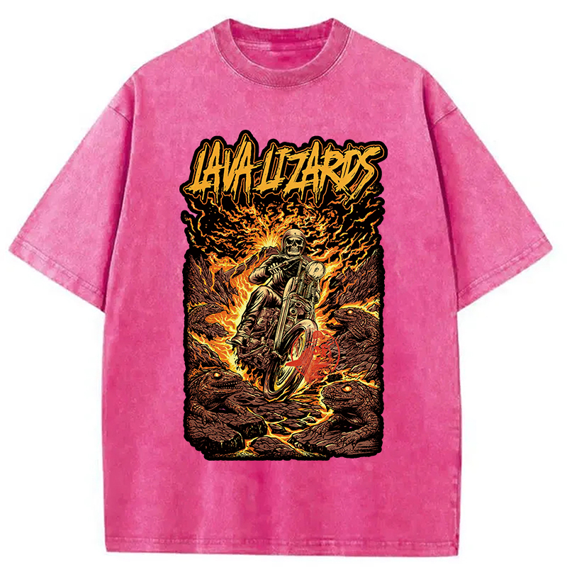 Modecanvas Lava Lizards DTG Printing Washed T-Shirt