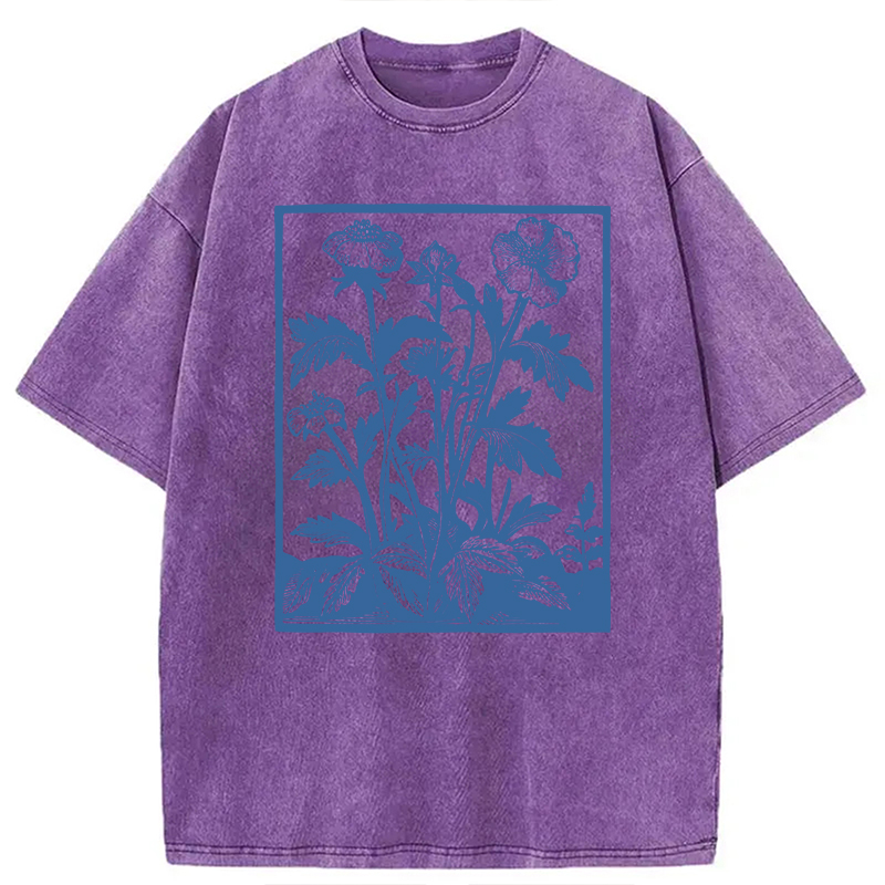 Modecanvas Wildflowers Washed T-Shirt-modecanvas