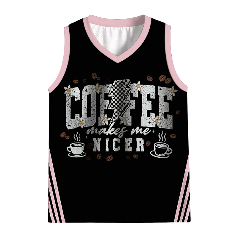 Modecanvas Coffee Makes Me Nicer Era Jersey Tank