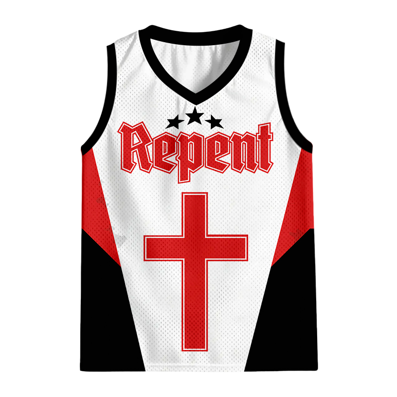Modecanvas Repent To God Christian Jersey Tank