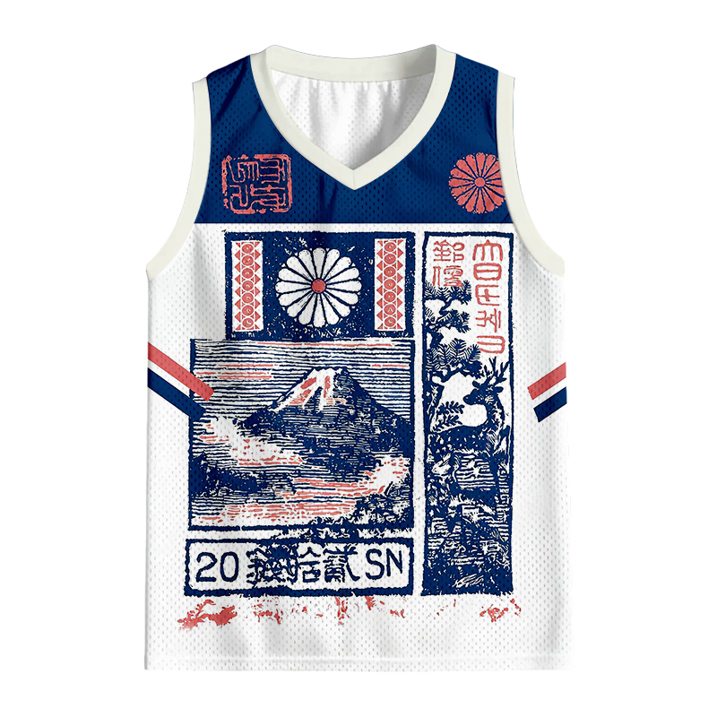 Modecanvas Japanese Mount Fuji Art Jersey Tank