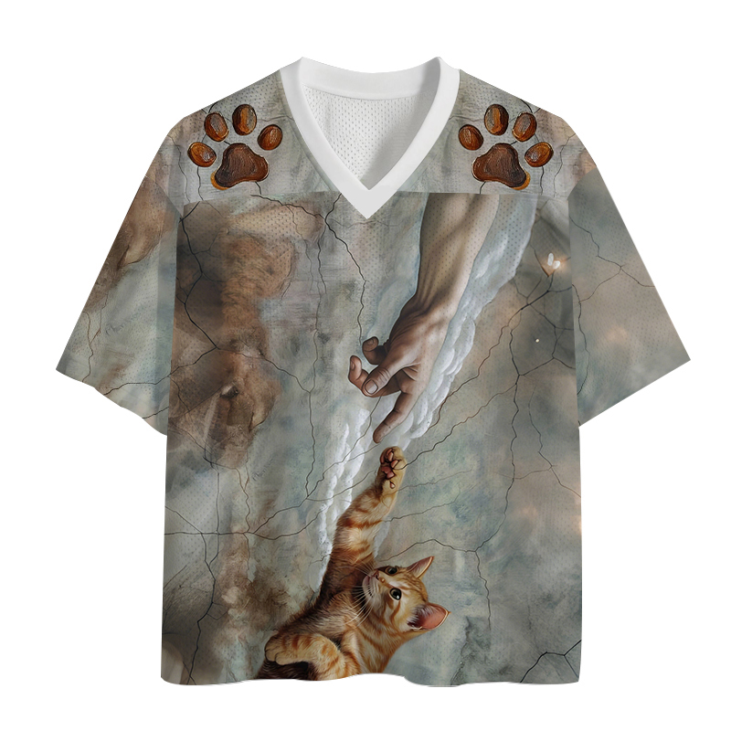 Modecanvas Creation Of Cat Mesh Jersey-modecanvas