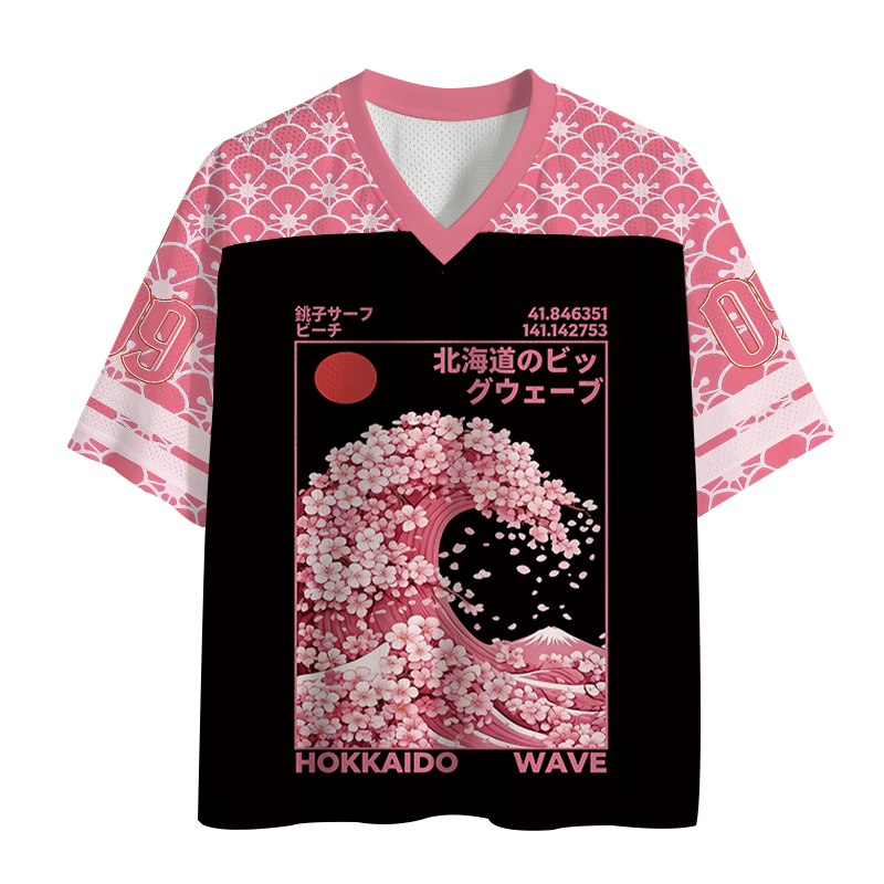 Modecanvas Hokkaido Wave Sakura Mesh Jersey-modecanvas