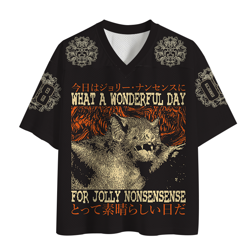 Modecanvas What a Wonderful Day Bat Mesh Jersey-modecanvas