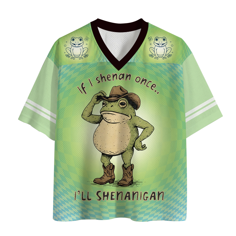 Modecanvas If I Shenan Once Funny Mesh Jersey-modecanvas