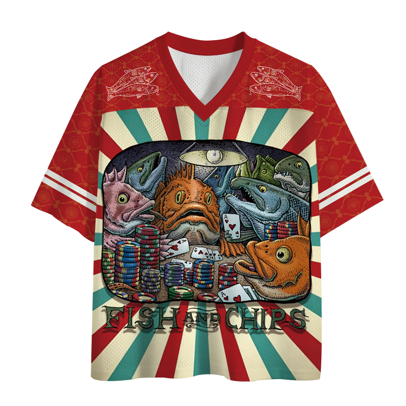 Modecanvas Fish And Chips Mesh Jersey-modecanvas