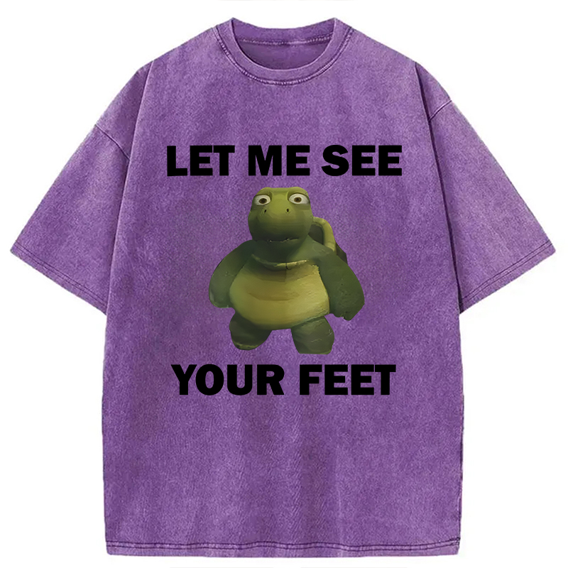Modecanvas Let Me See Your Feet DTG Printing Washed T-Shirt