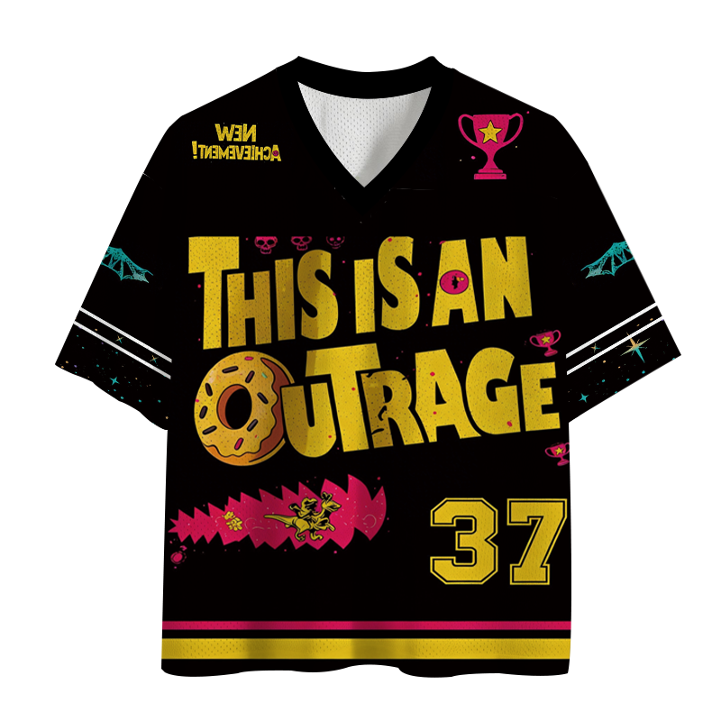 Modecanvas This Is An Outrage Mesh Jersey-modecanvas