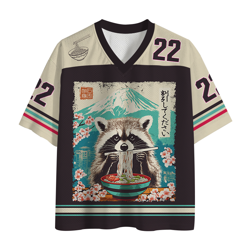 Modecanvas Please Give Raccoon A Discount Mesh Jersey-modecanvas