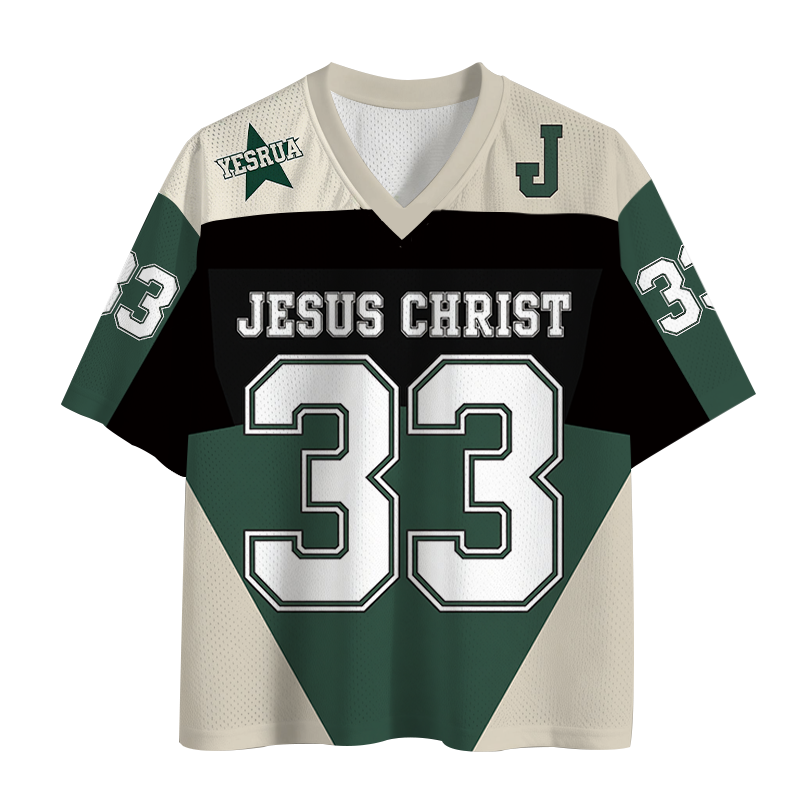Modecanvas Jesus 33 Christian Mesh Jersey-modecanvas