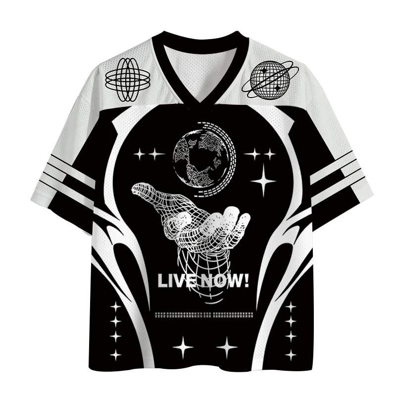 Modecanvas LIVE NOW Virtual Hand Cyber Mesh Jersey-modecanvas