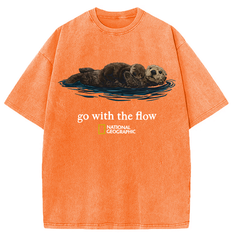 Modecanvas Go With The Flow DTG Printing Washed T-Shirt