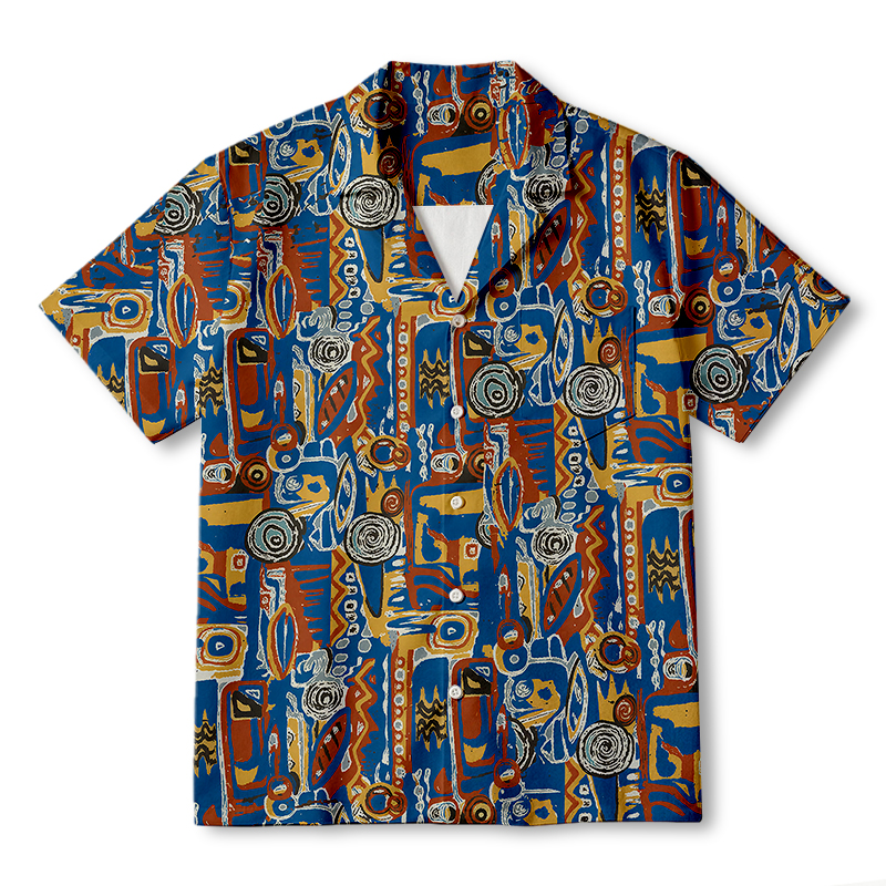 Modecanvas Urban Park Tribal Hawaiian Shirt
