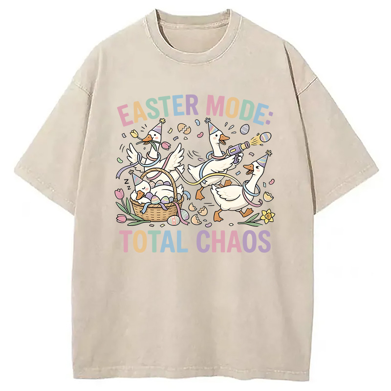 Modecanvas Easter Goose DTG Printing Washed T-Shirt