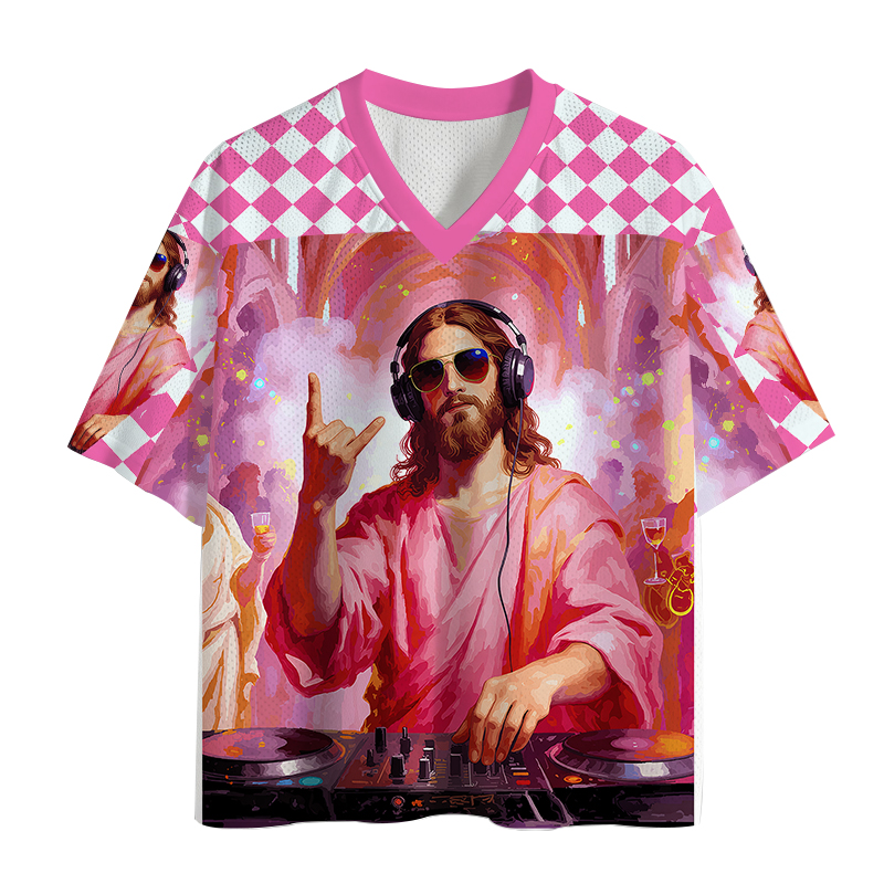 Modecanvas DJ Jesus Mesh Jersey-modecanvas