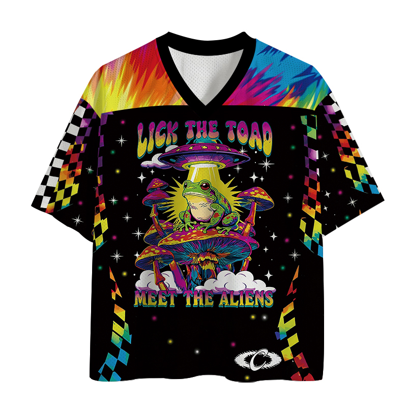 Modecanvas Lick The Toad Frog Mesh Jersey-modecanvas