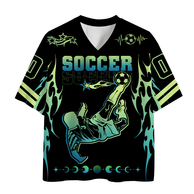 Modecanvas Bicycle Kick Electric Flare Mesh Jersey-modecanvas