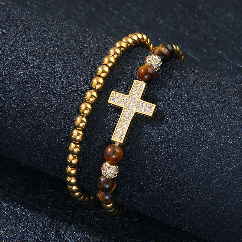 Modecanvas Zircon Cross Bracelet-modecanvas