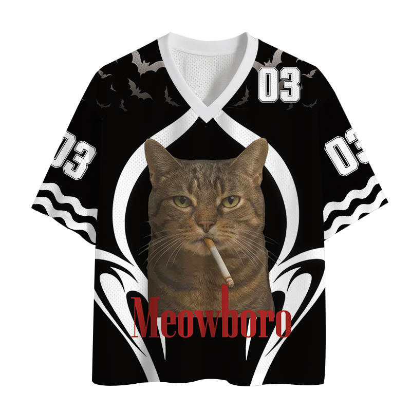 Modecanvas Funny Realistic Cat Meme Mesh Jersey-modecanvas