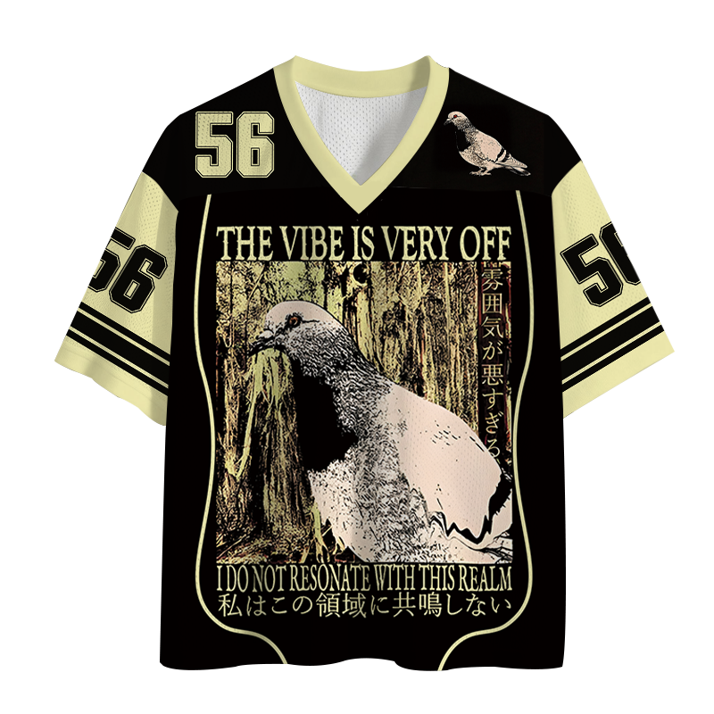 Modecanvas The Vibe is Very Off Mesh Jersey-modecanvas